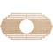 Ekena Millwork Chrysler Wood Fretwork Pierced Ceiling Medallion, Alder, 24"W x 12"H x 6 1/4"ID x 3/8"T CMWP24X12X0375CSAL - alternate 1